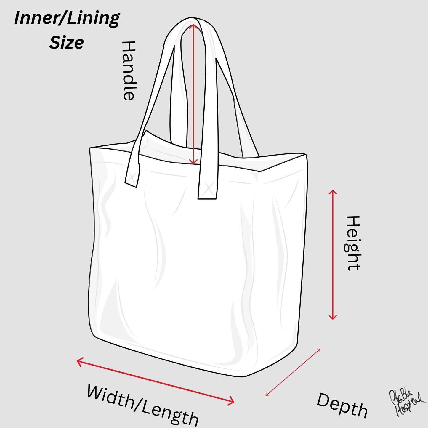 Carry the whole Blabla world 00.1 | 赤白ギンガム Artトートバッグ