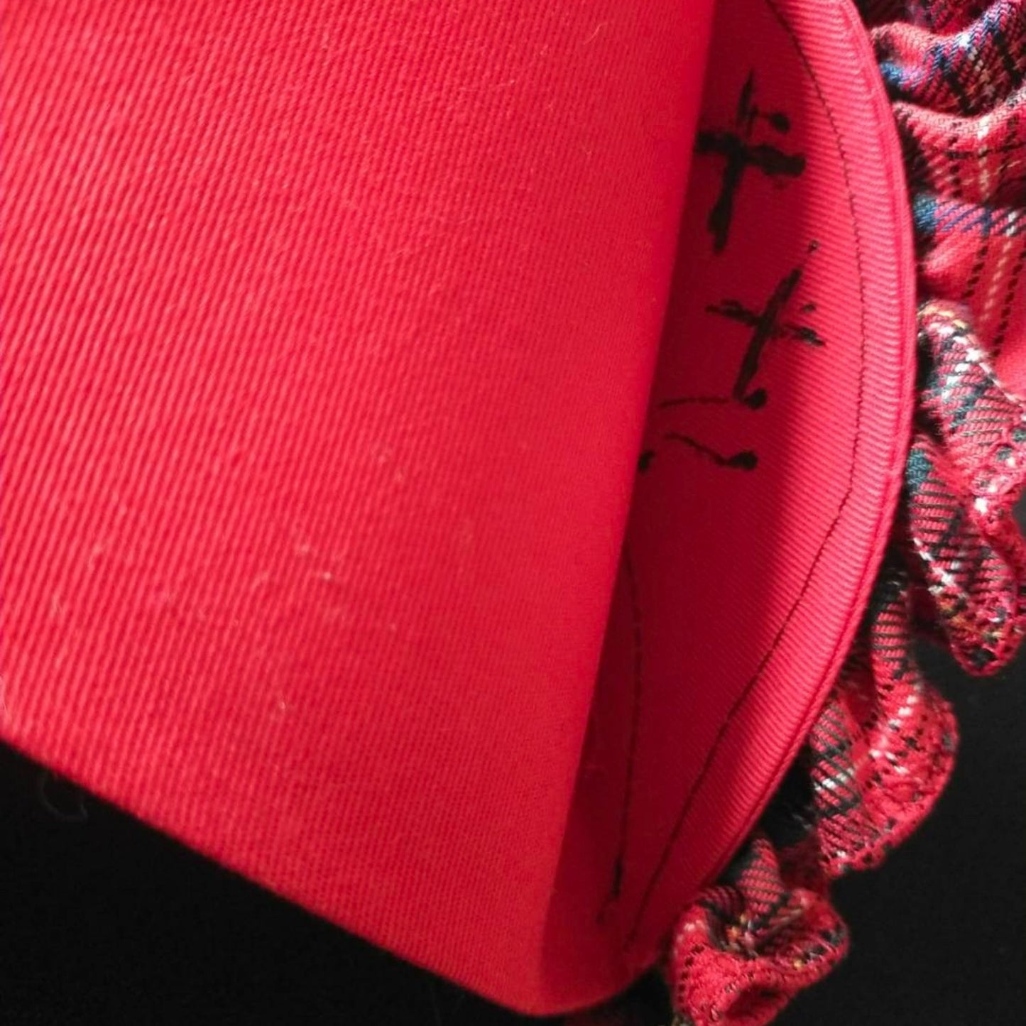 Red Tartan Intuitive Frill – Red Nurse Cap