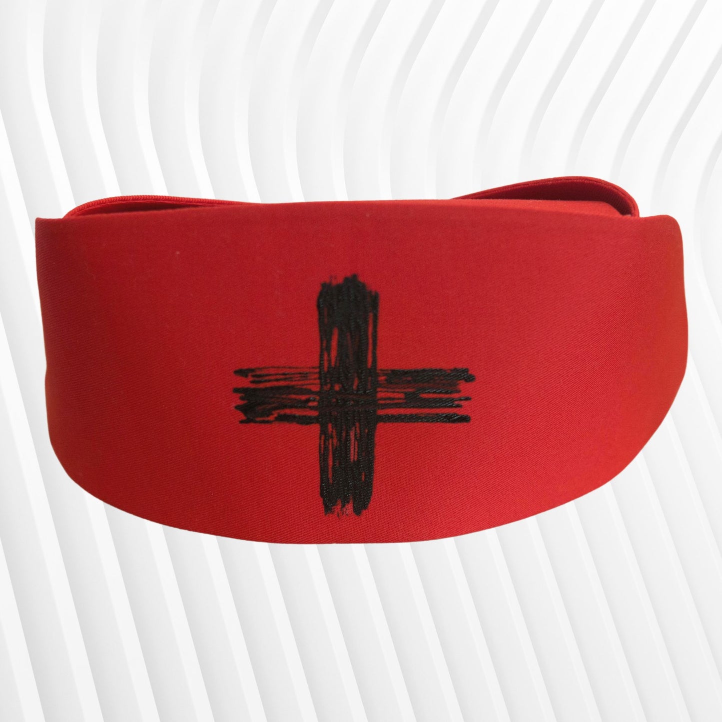 Black Cross Paint Gothic Red Nurse Cap Medical Fashion