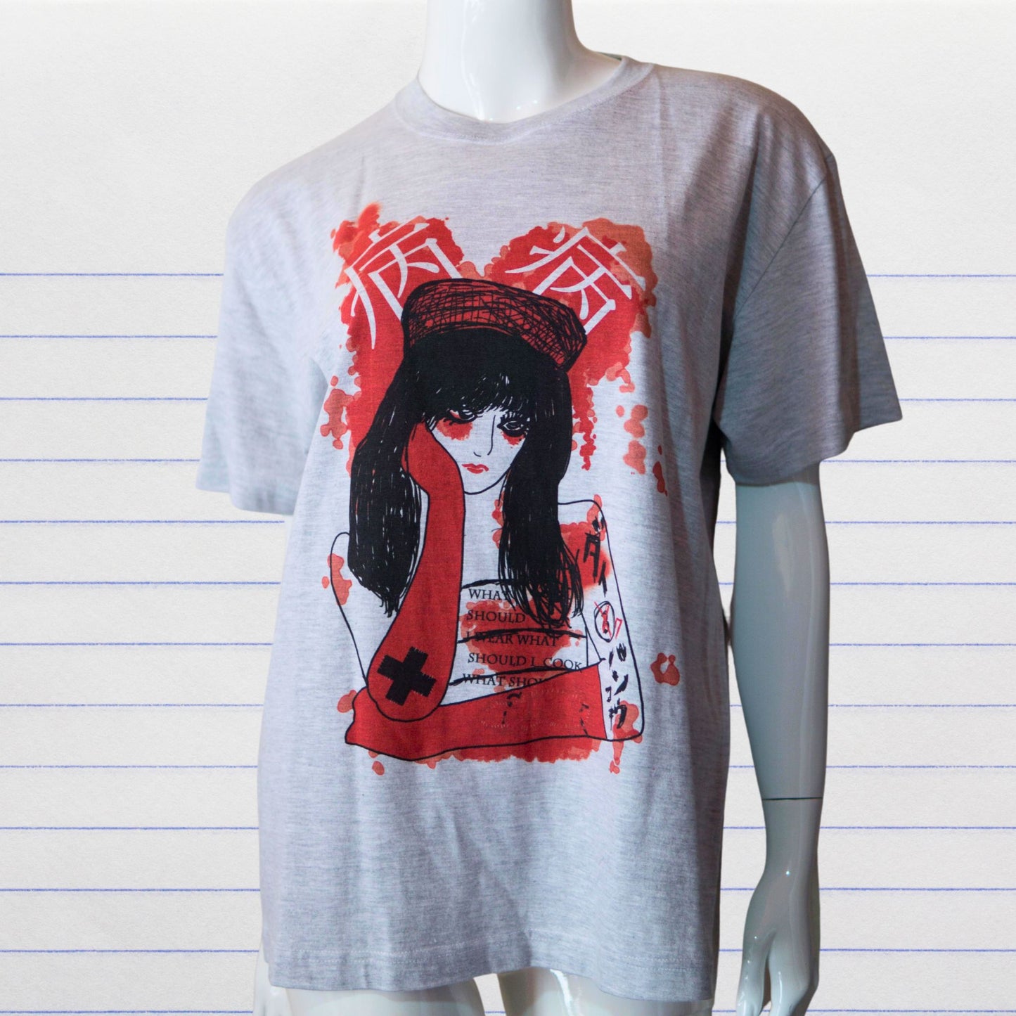 The Nurse SICK!SICK! Printed T shirt Japanese Yamikawaii Medical Punk Fashion