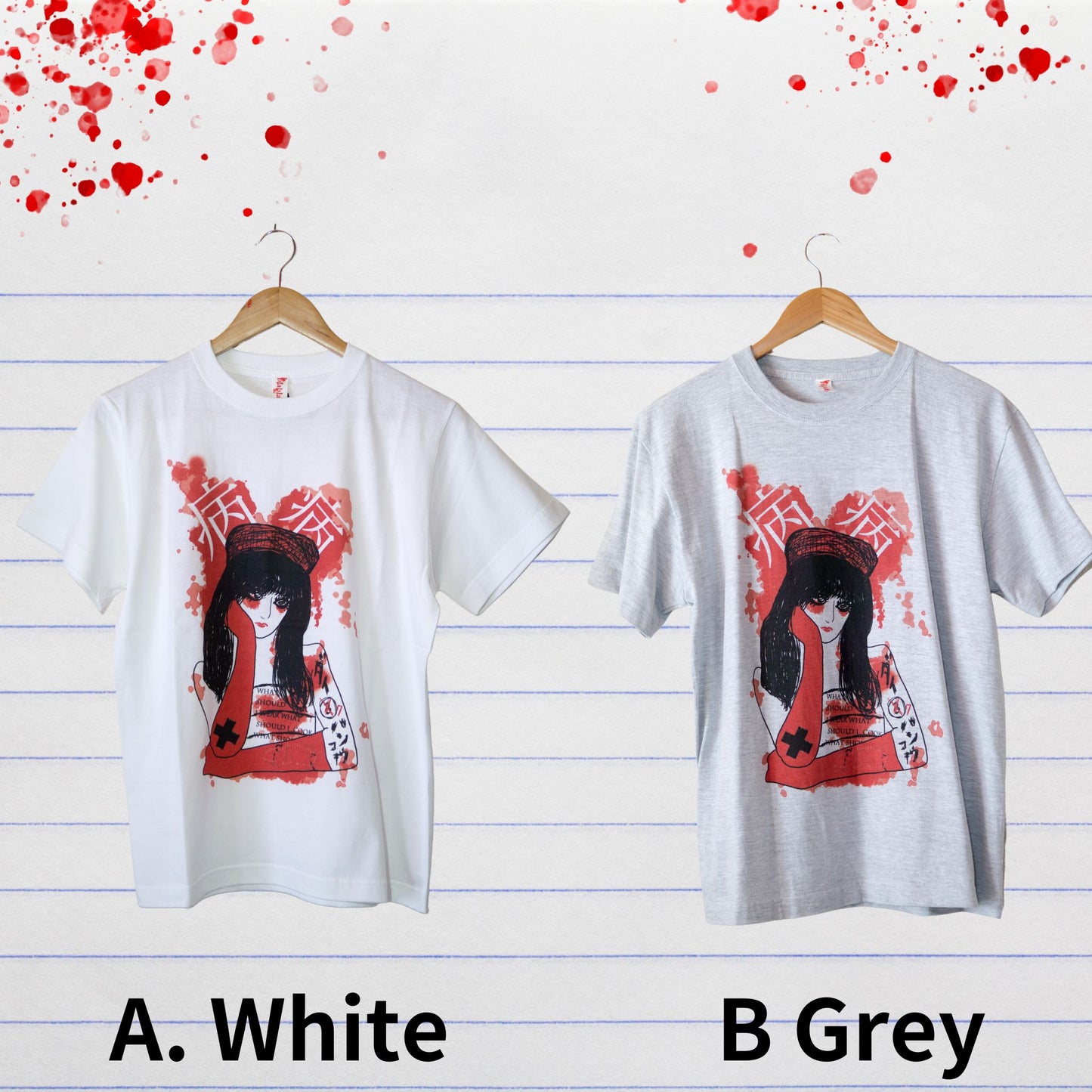 Die Krankenschwester KRANK!KRANK! Printet T-Shirt Japanische Yamikawaii Medical Punk Fashion