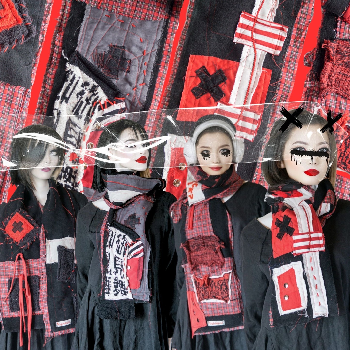 Blabla  Punk Scarf Collection Handmade In Tokyo : Please pick a design!　【152ｃｍ】