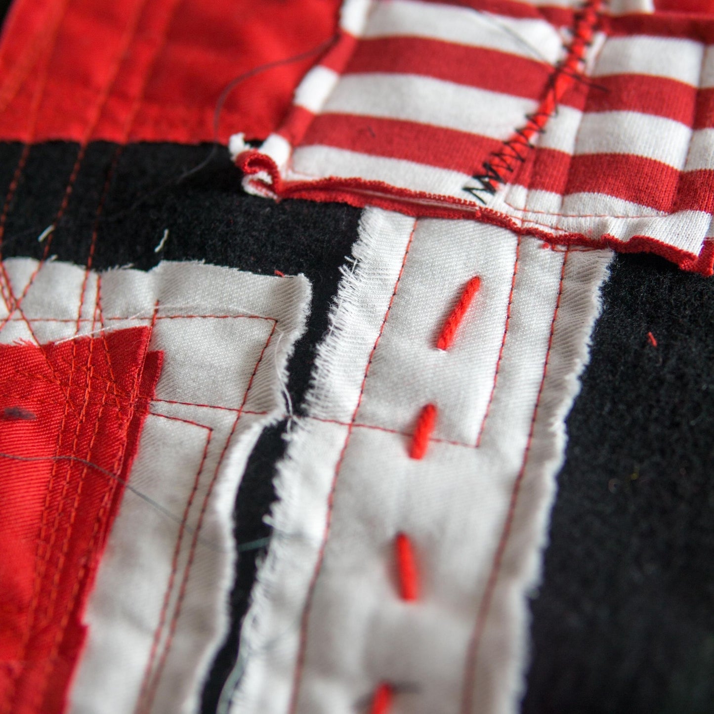 Blabla Red Check Punk Schal-Kollektion, handgefertigt in Tokio: Bitte wählen Sie ein Design! 【152cm】