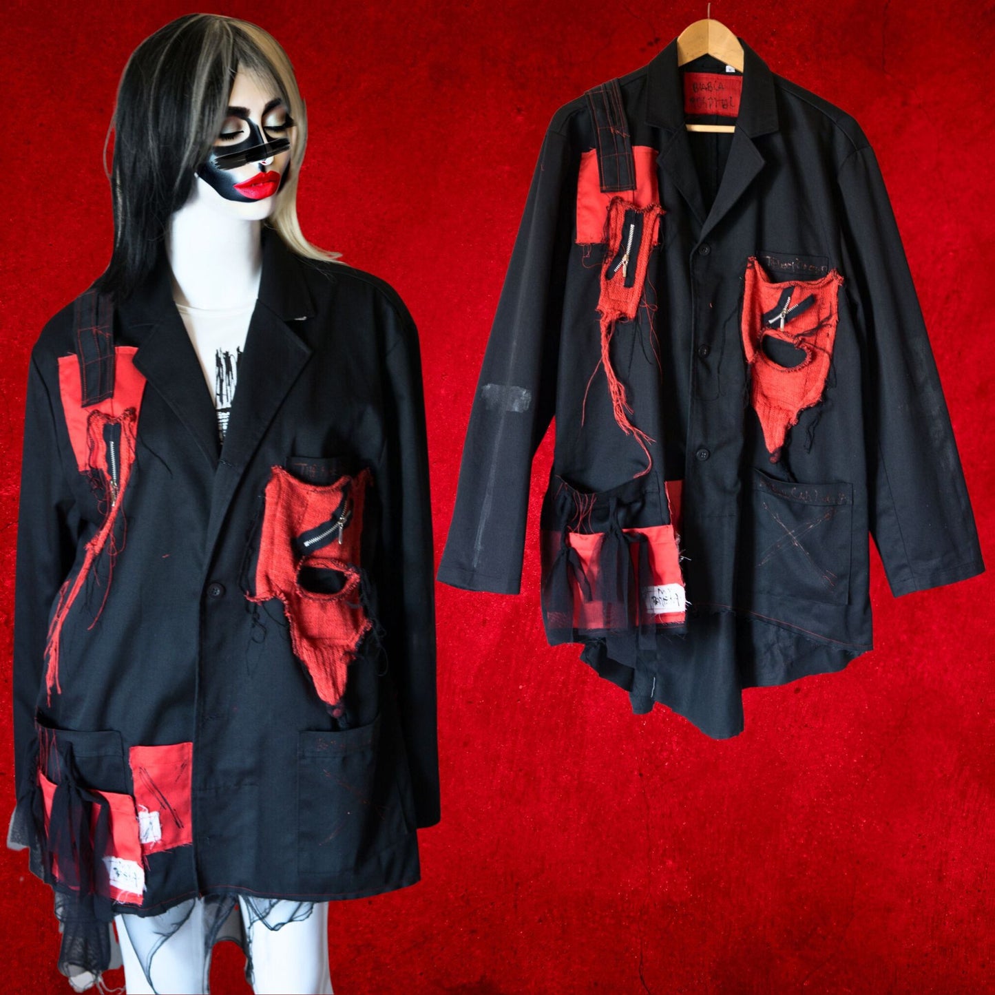 2023NEW! Tokyo Punk Doctor Jacket Black Oversize