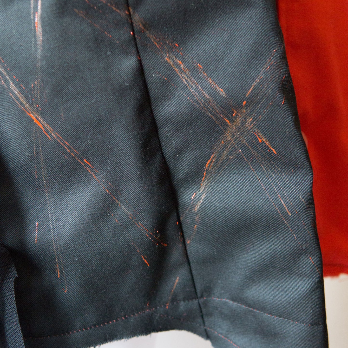 Tokyo Punk Arztjacke Schwarz Oversize Rot