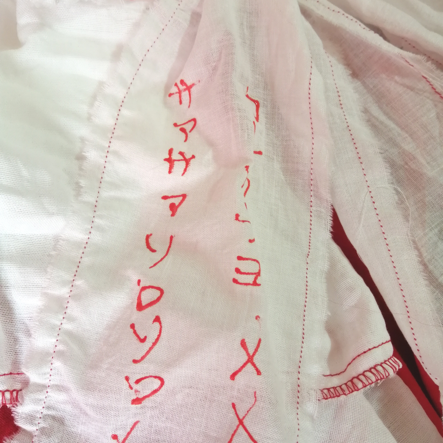 病みかわパンク♥十字ペイントxガーゼ ハンドメイド ミニスカート