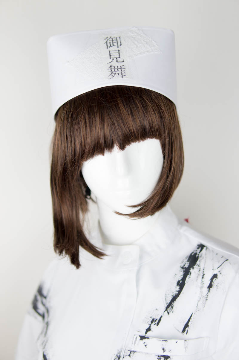 White Nurse Cap Medical Nurse Fashion Japanese Logo O-Mi-Ma-I