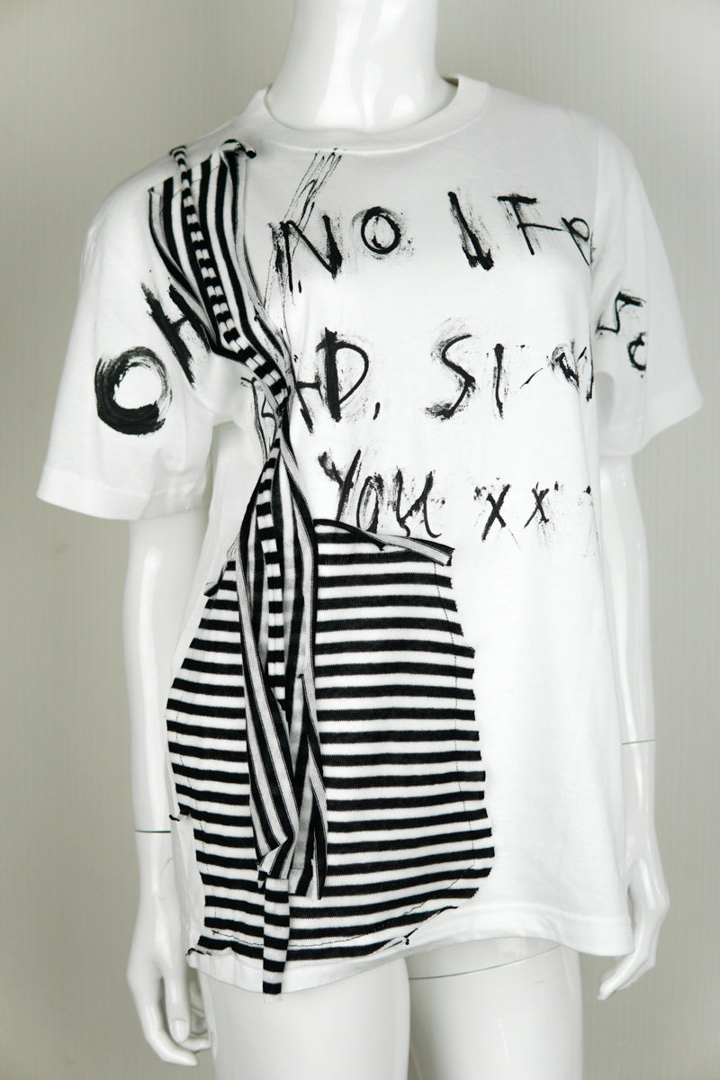 Unisex-Punk-Weiß-T-Shirt