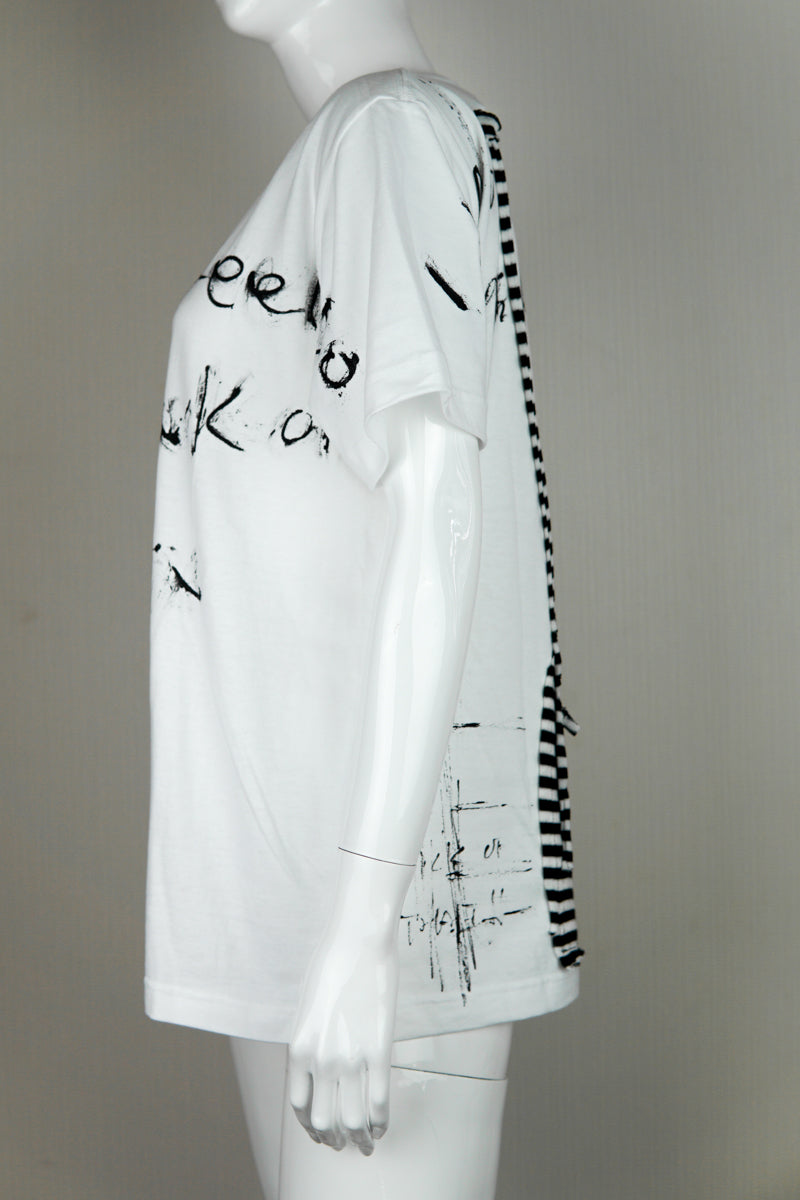 Unisex-Punk-Weiß-T-Shirt
