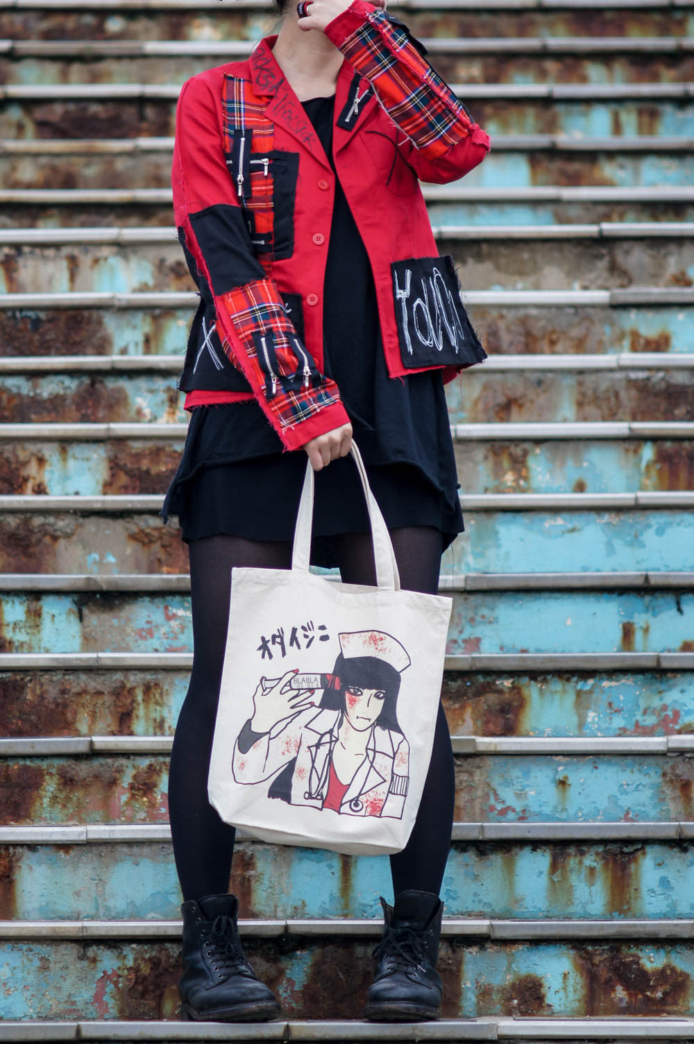 Blabla Punk Nurse Original Print Tote Bag  Fashion sick Medical Kawaii fashion Item! Take with me!