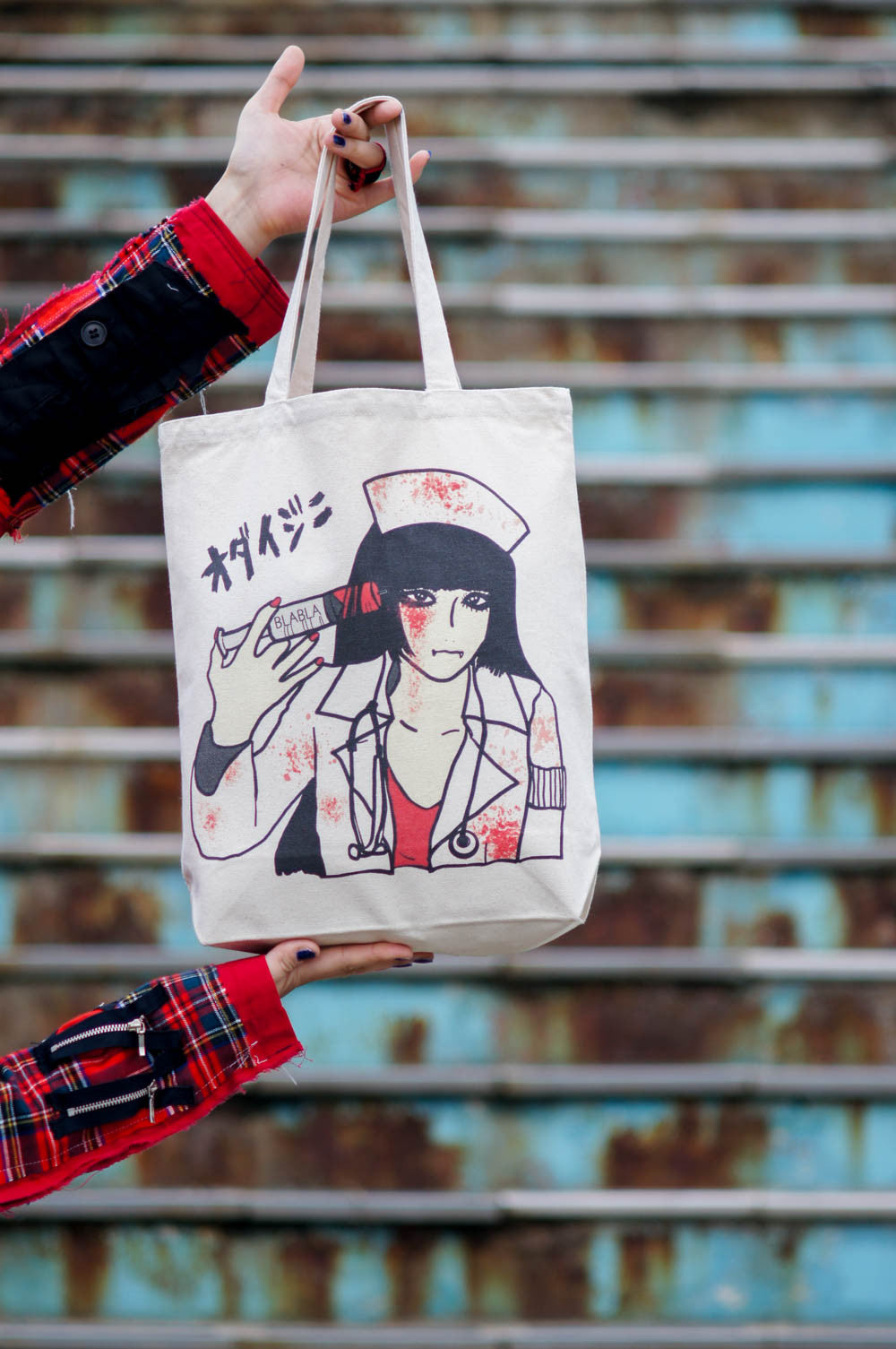 Blabla Punk Nurse Original Print Tote Bag  Fashion sick Medical Kawaii fashion Item! Take with me!