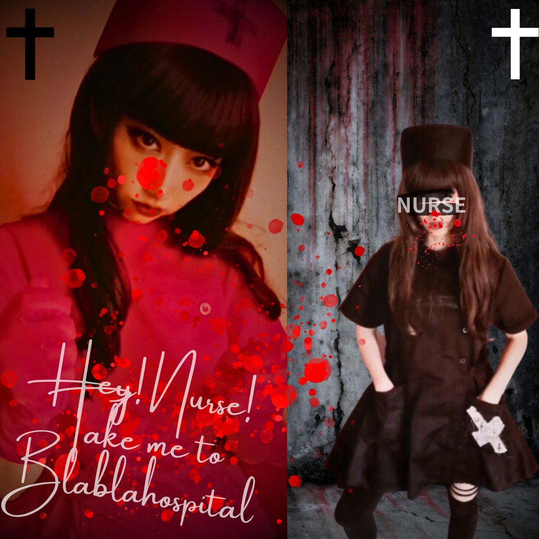 NEW! Red Gothic Nurse Dress