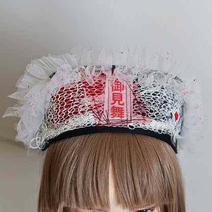 White Hospital OMIMAI Design – Black Nurse Cap