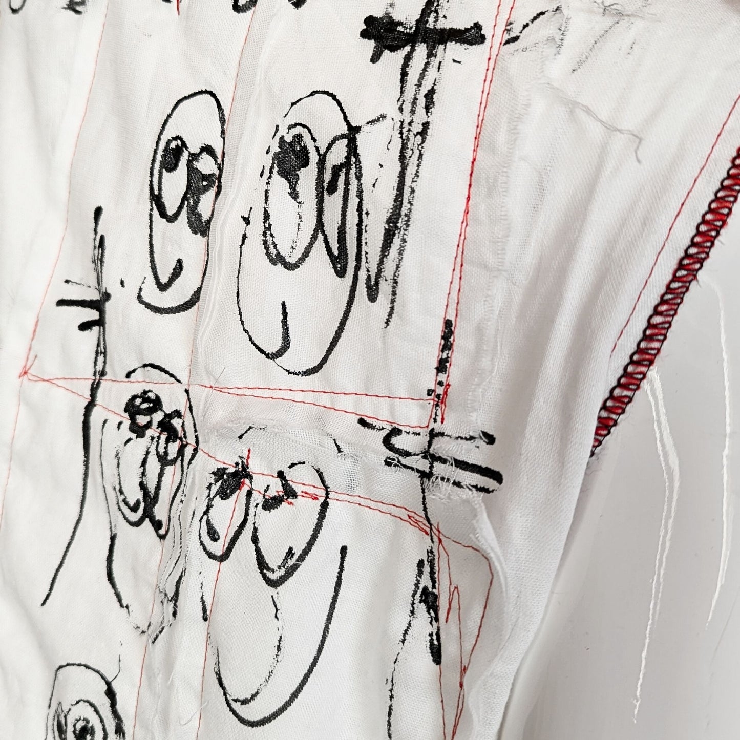 White Ward – No.01 | Asymmetrical Draped Double Gauze Sleeveless Top