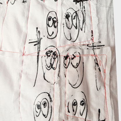 White Ward – No.01 | Asymmetrical Draped Double Gauze Sleeveless Top