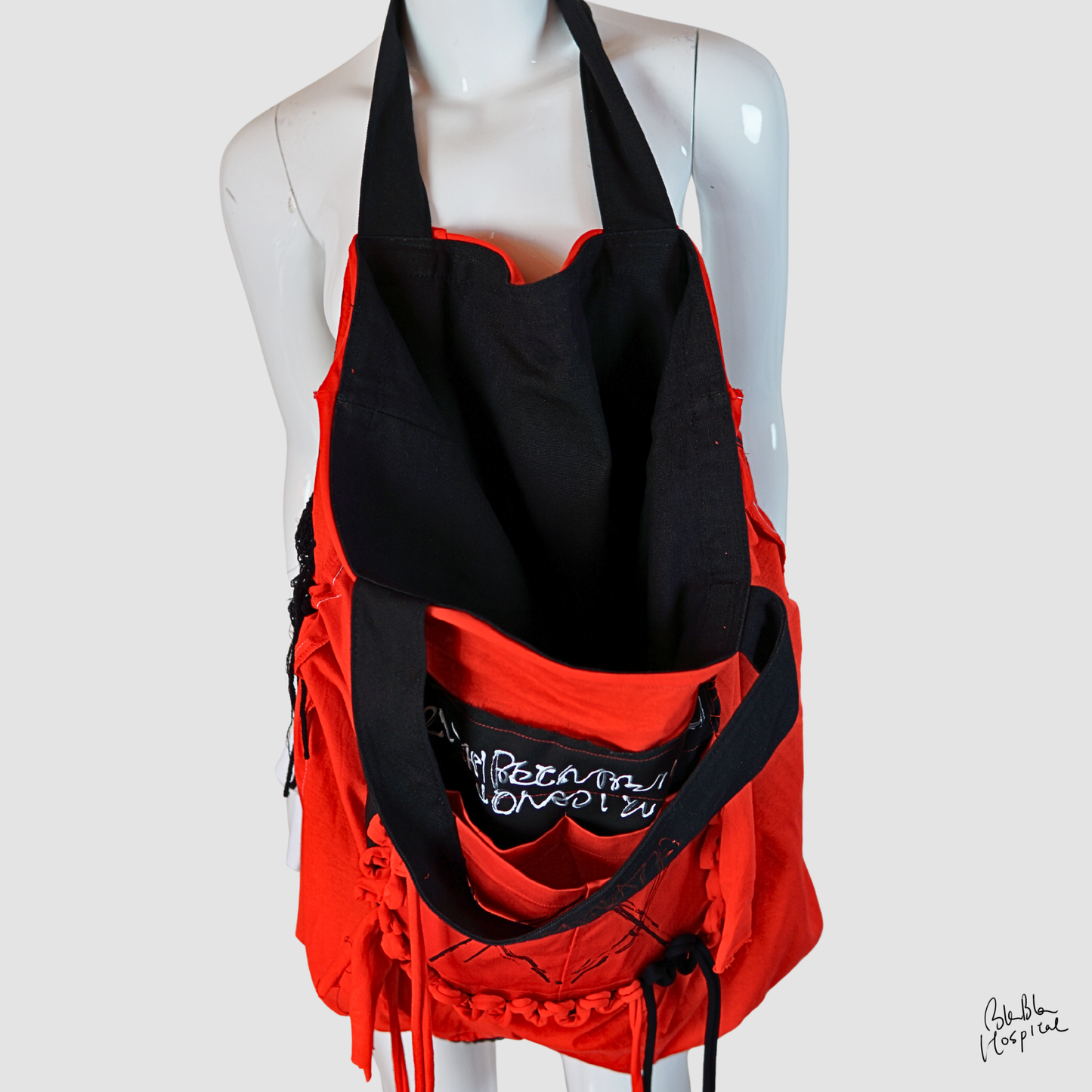 Carry the whole Blabla world 00.2 即興ニット | Artトートバッグ