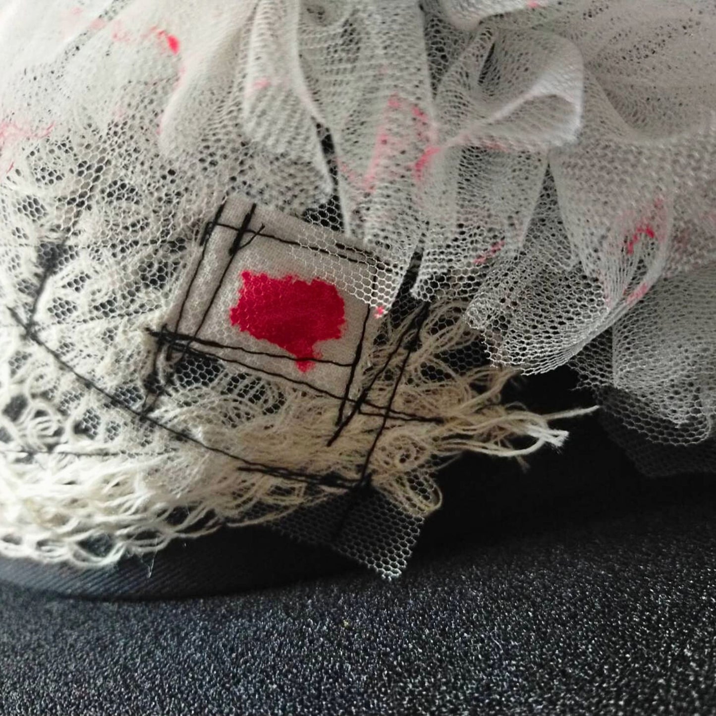 White Hospital OMIMAI Design – Black Nurse Cap