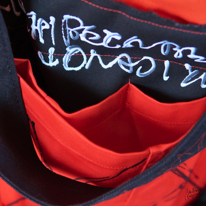 Carry the whole Blabla world 00.2 即興ニット | Artトートバッグ