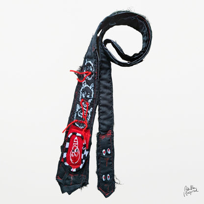 Black Gauze Layer Tie