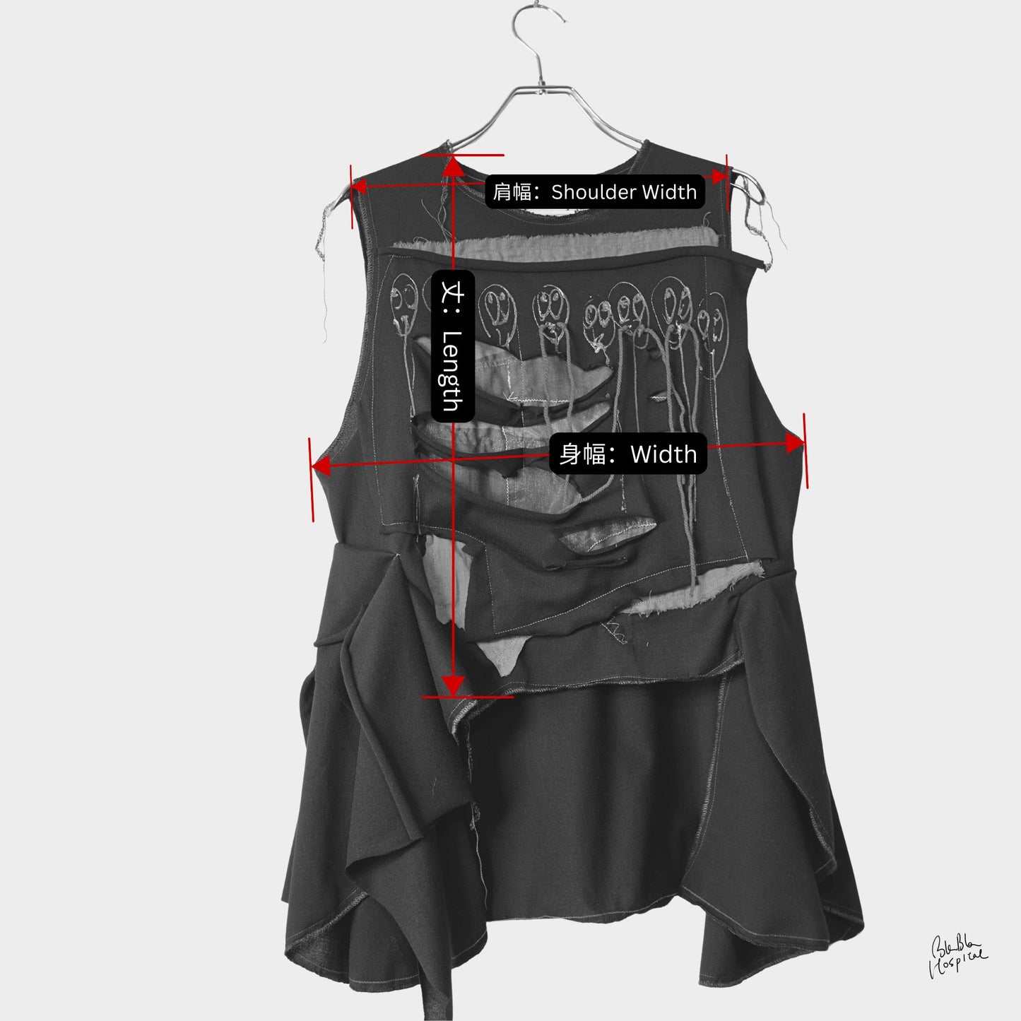 Twinmood – No.01a | スリーブレスブラックトップス