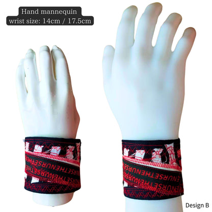 Blabla Patient Wristband Black and Red Design