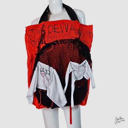 Carry the whole Blabla world 00.2 即興ニット | Artトートバッグ