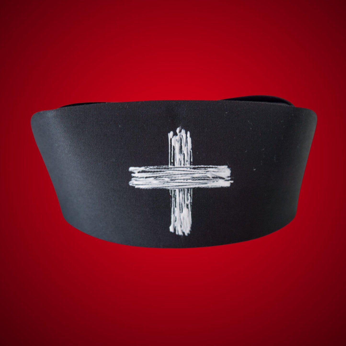 White Cross Paint Design Black Nurse Cap Medical Fashion