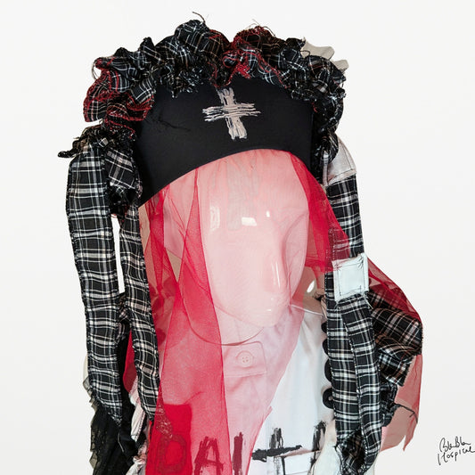 Black ＆ White Check | Nurse Cap