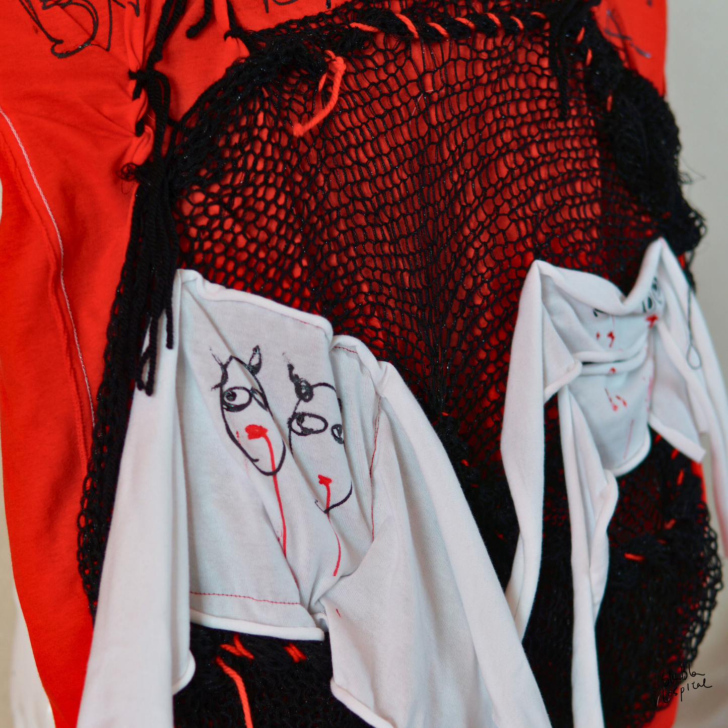 Carry the whole Blabla world 00.2 即興ニット | Artトートバッグ