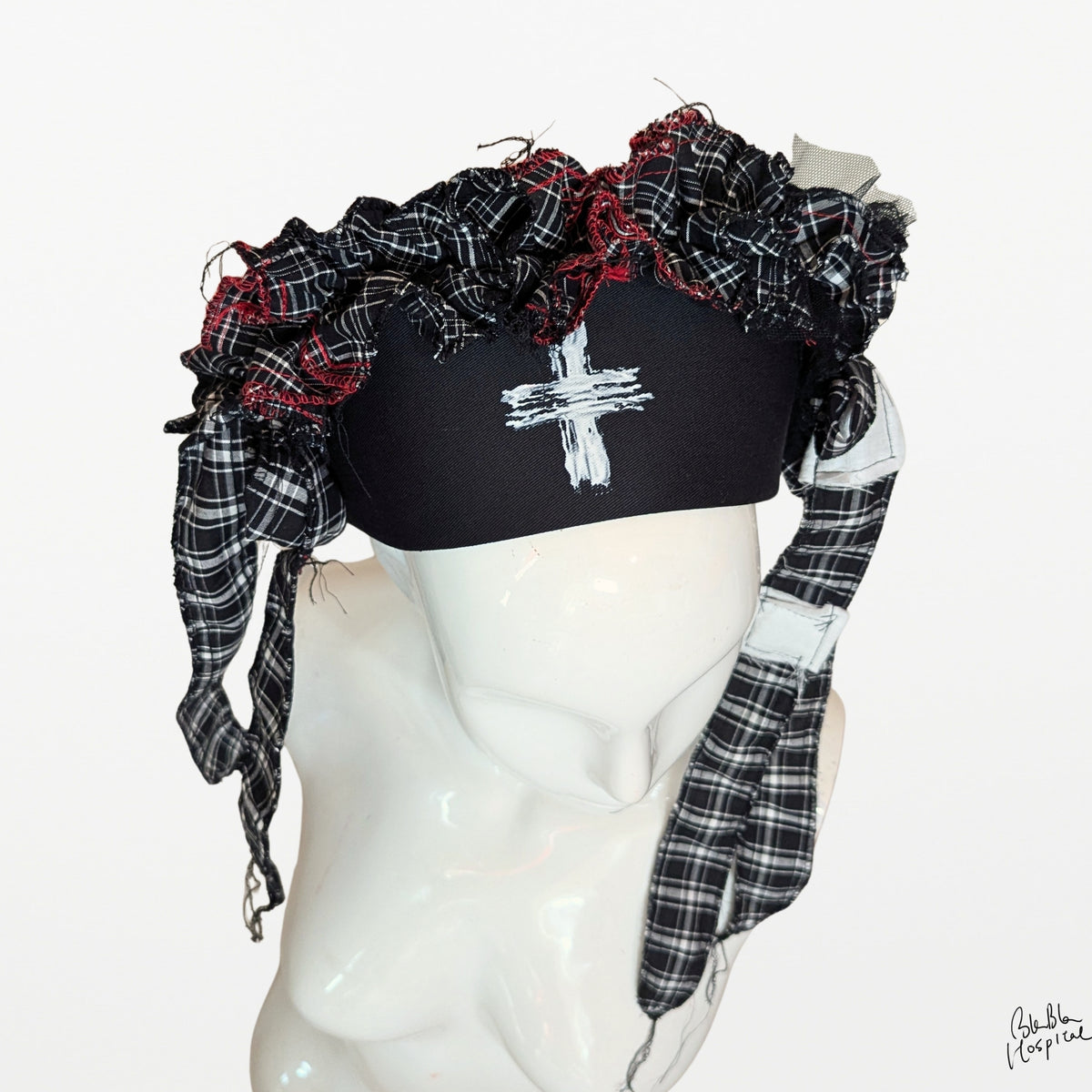 Black ＆ White Check | Nurse Cap