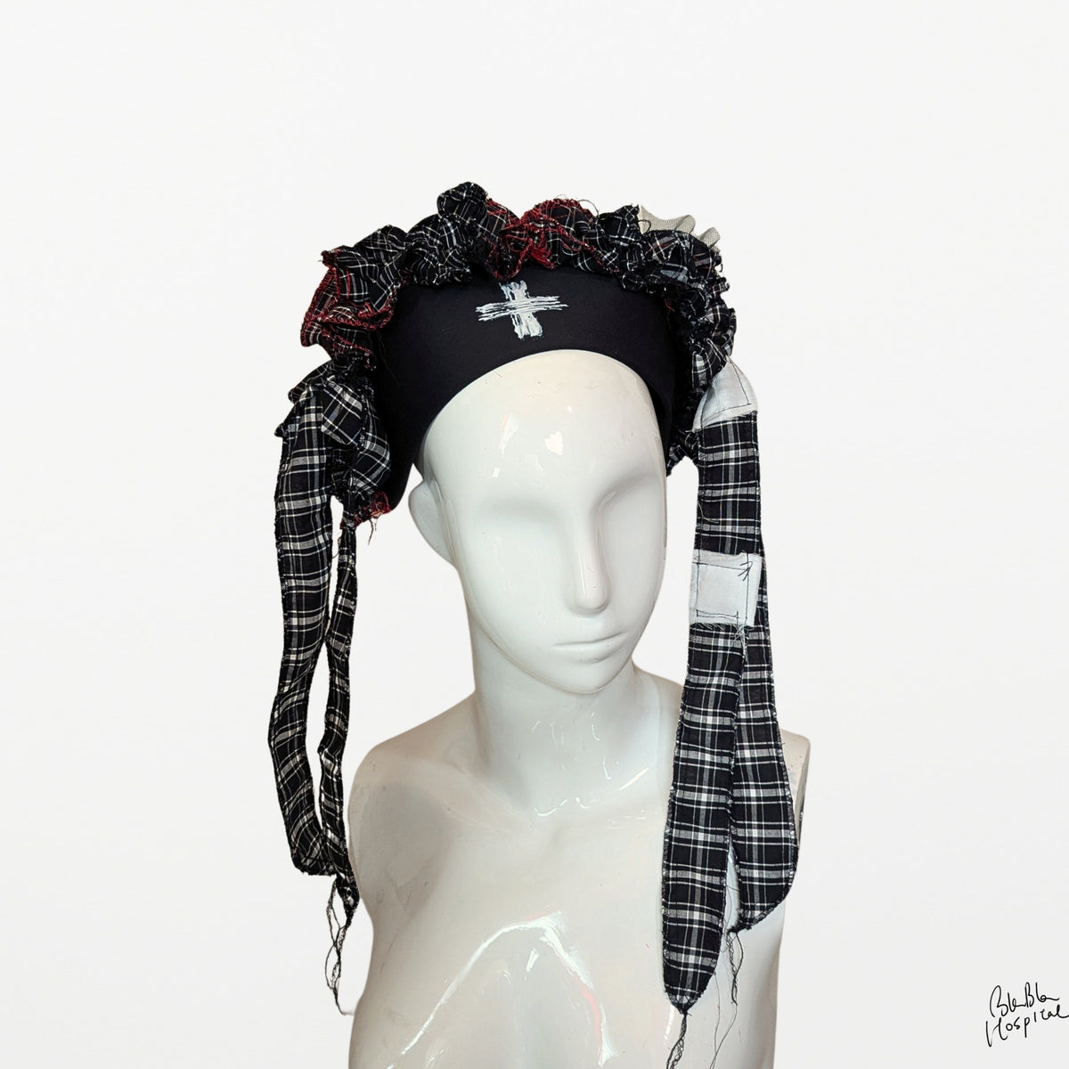 Black ＆ White Check | Nurse Cap