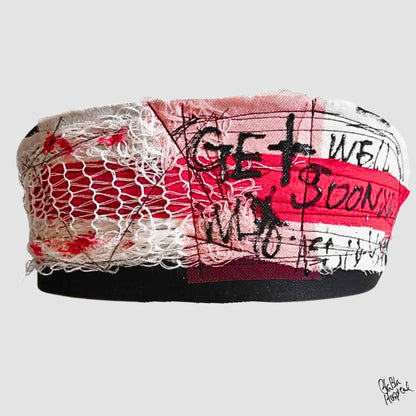 Get Well Soon Original Knit Patch – Black Nurse Cap