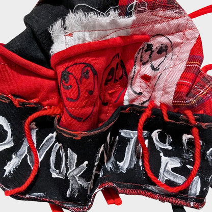 Heart No.012 | Red and Black Head Piece