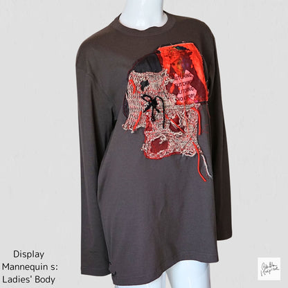 Art Knit Patch Design Long-sleeve T-shirt