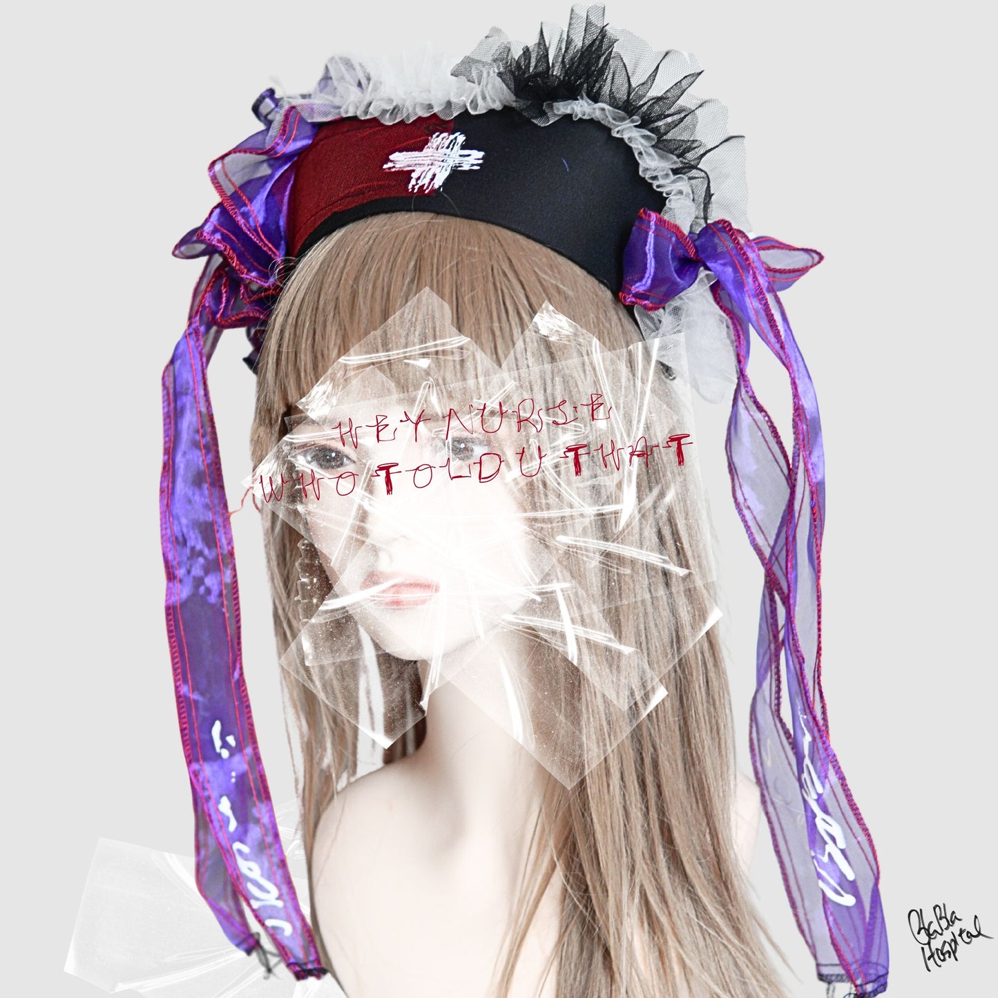 Purple – Black Nurse Cap