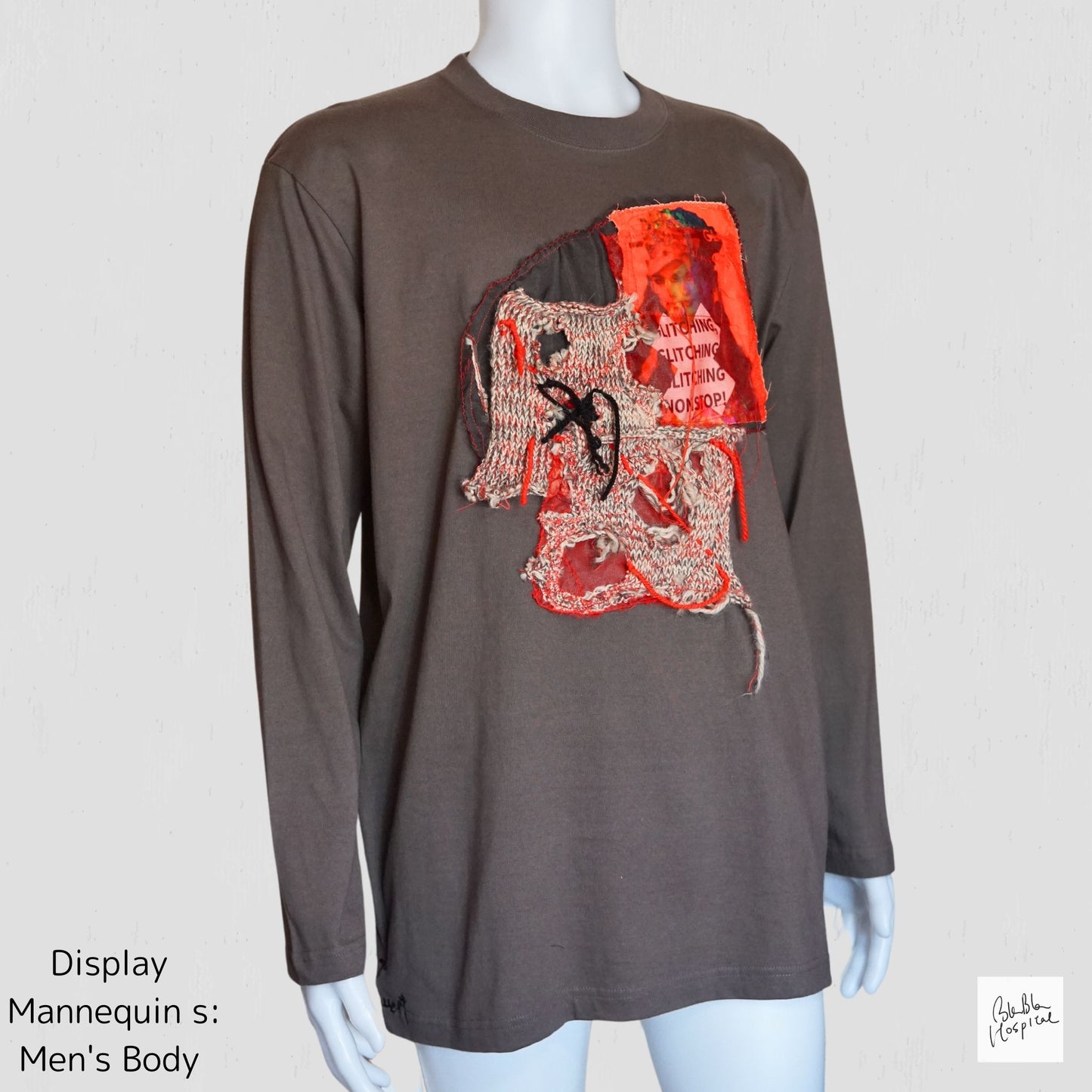 Art Knit Patch Design Long-sleeve T-shirt