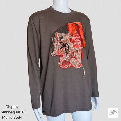 Art Knit Patch Design Long-sleeve T-shirt