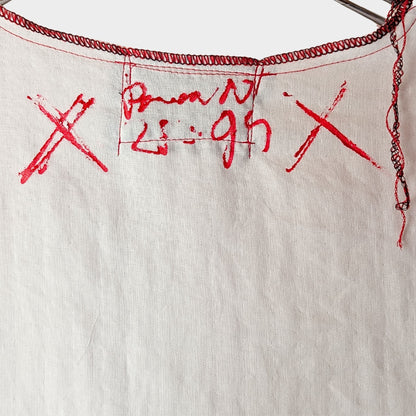 White Ward – No.02 | Black Cross Double Gauze Sleeveless Top