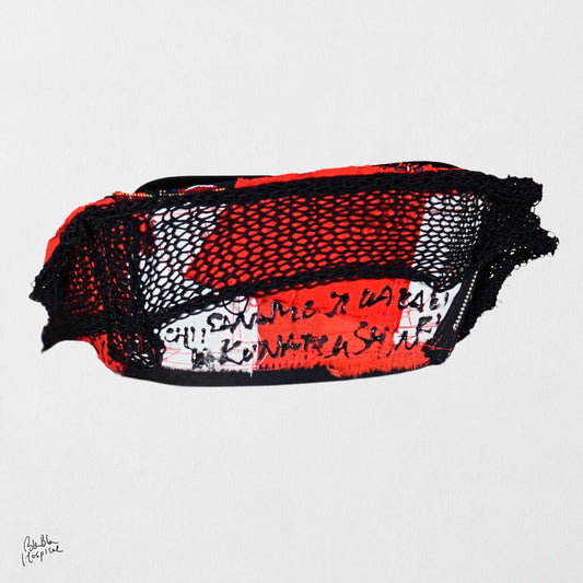 Heart No.008 | Knit Patch – Black Nurse Cap