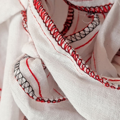 White Ward – No.02 | Black Cross Double Gauze Sleeveless Top