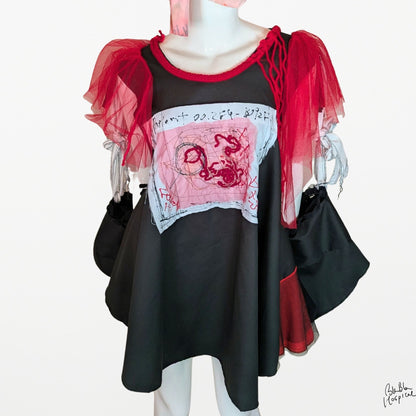 Abstract Microscope | Cape-style Dress