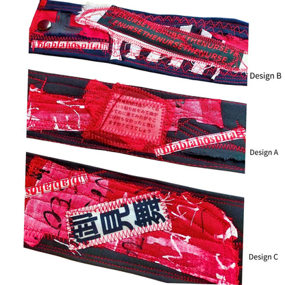 Blabla Patient Wristband Black and Red Design