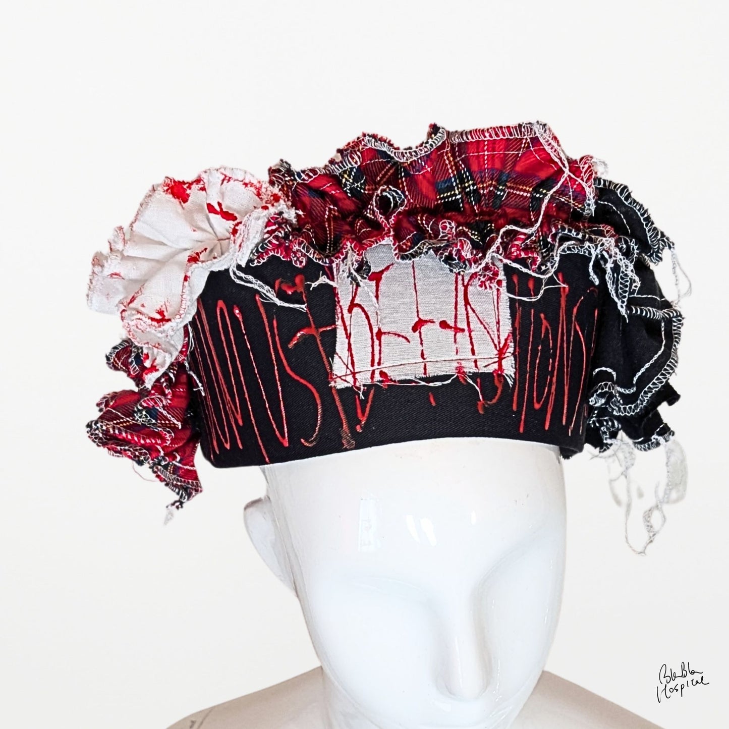 BLACK NURSE CAP ｜Intuitive Frill