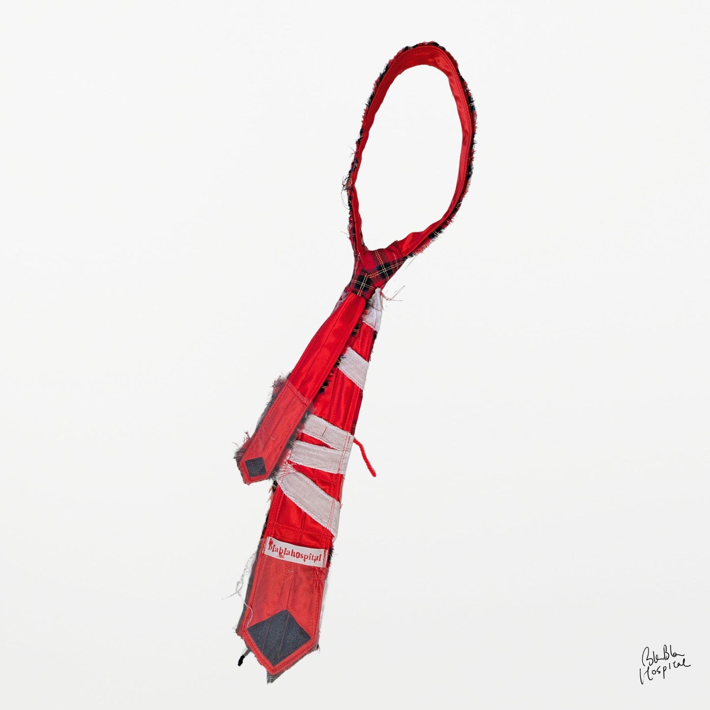 Red Check Ghost Tie