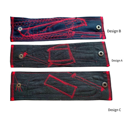 Blabla Patient Wristband Black and Red Design