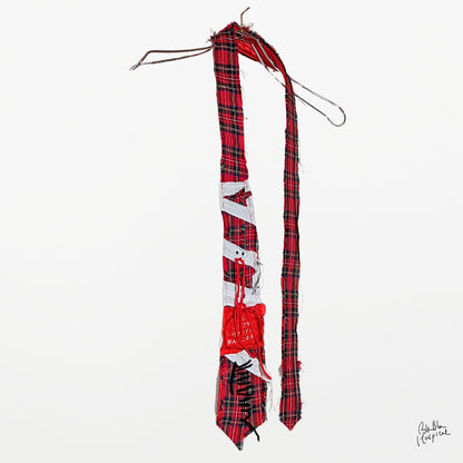 Red Check Ghost Tie