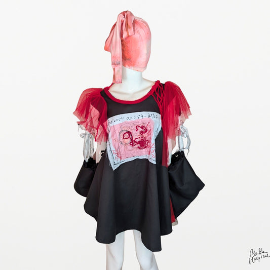 Abstract Microscope | Cape-style Dress