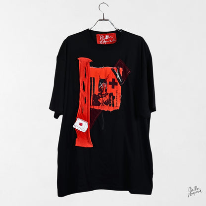 Heart No.007 |お手当パッチ – オーバーサイズ黒 T-shirt