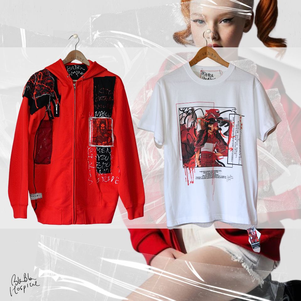 T-Shirt & Red Hoodie Set