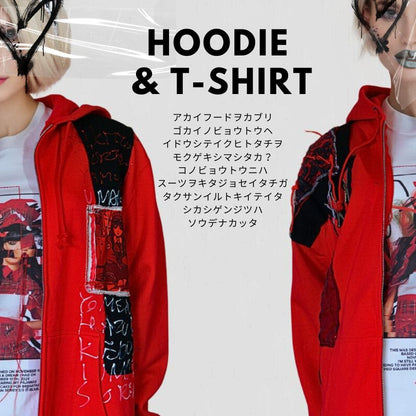 T-Shirt & Red Hoodie Set